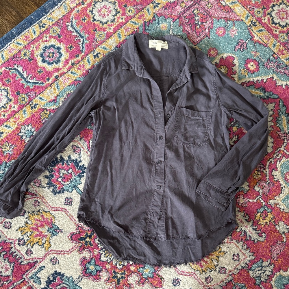 Dark Gray Button-Up Shirt
